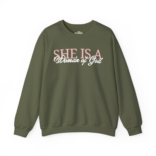 She Is A Woman Crewneck