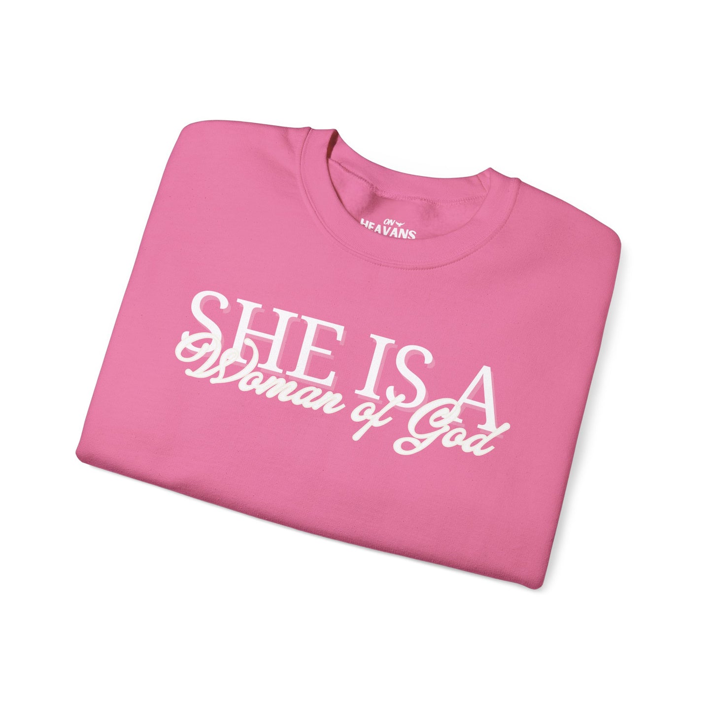 She is a woman of God Crewneck (white)