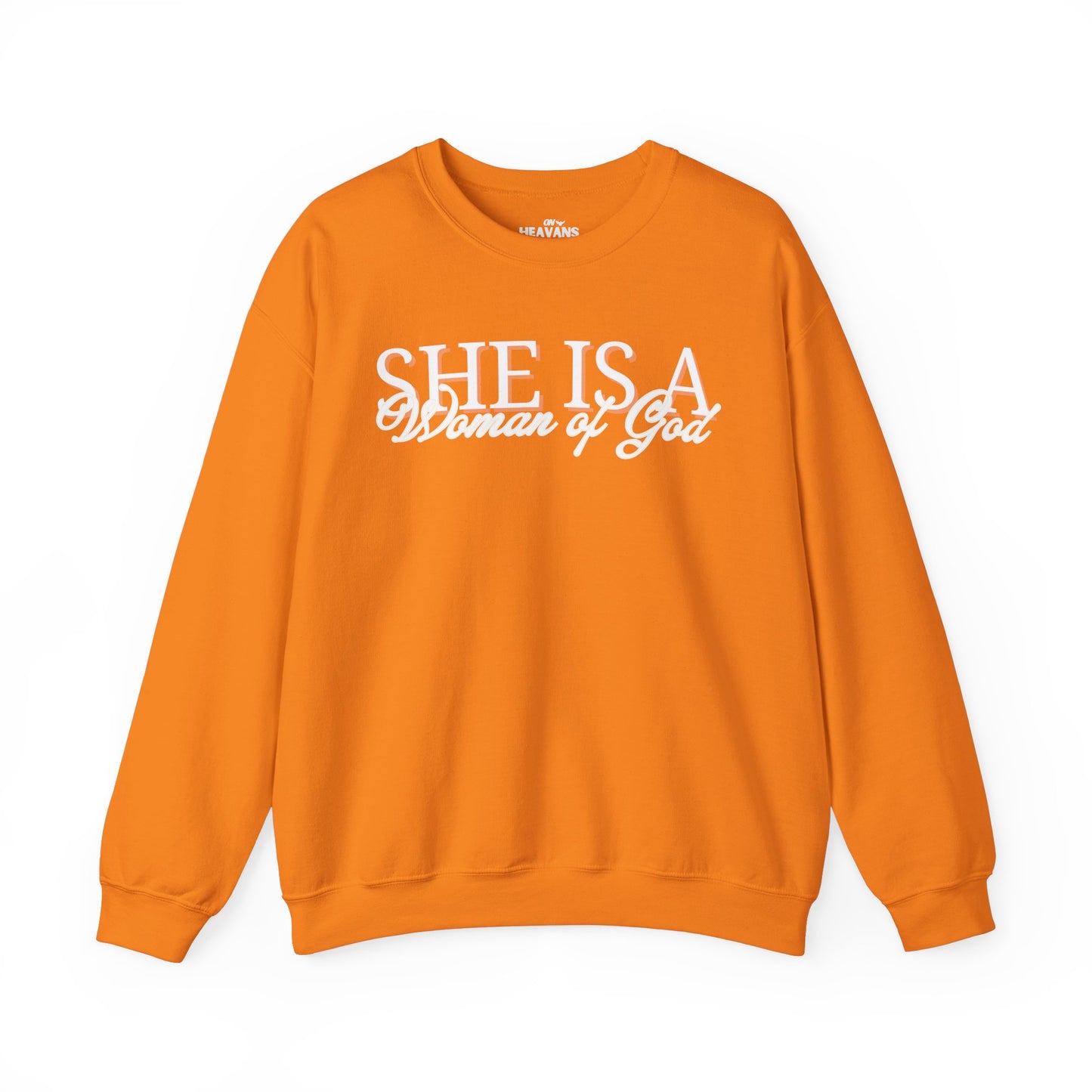 She is a woman of God Crewneck (white)