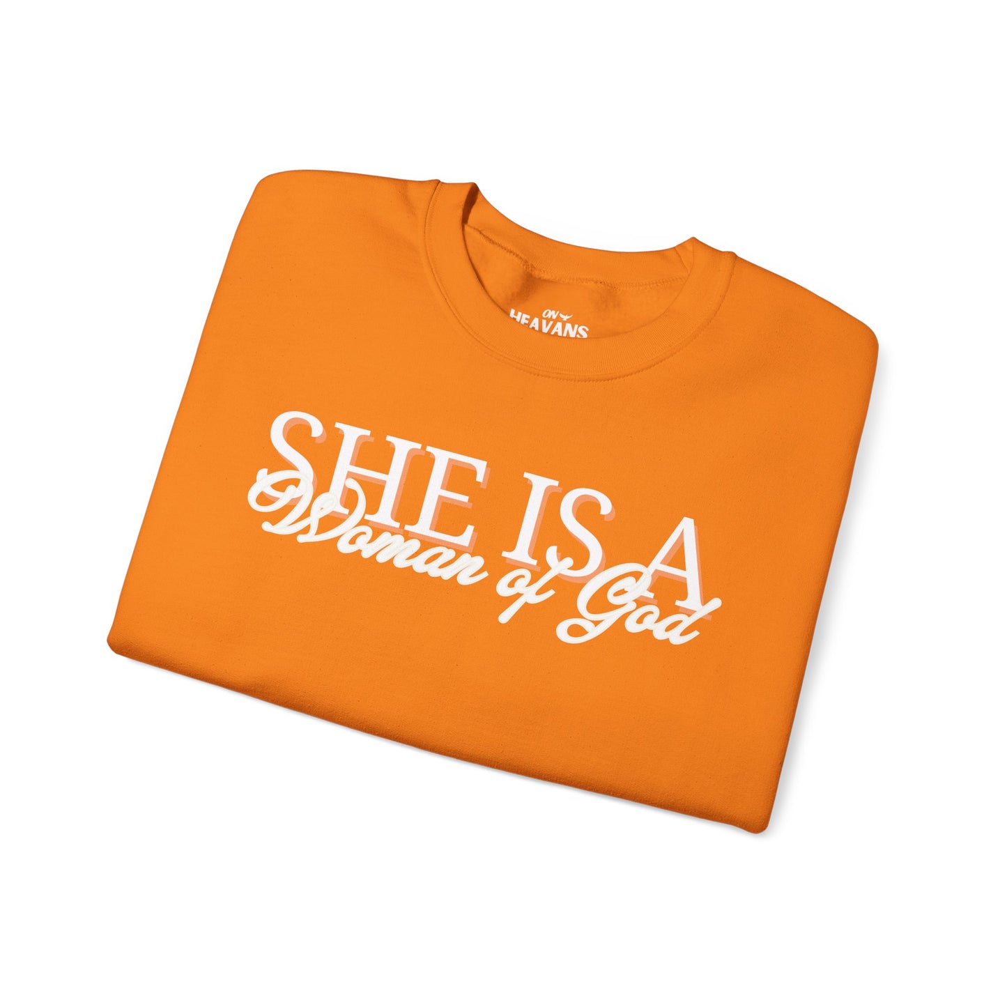 She is a woman of God Crewneck (white)