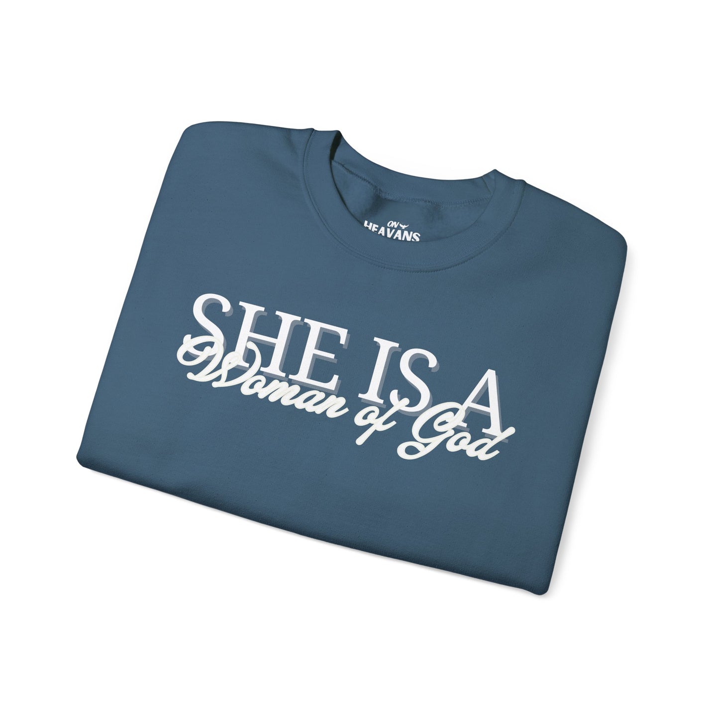 She is a woman of God Crewneck (white)