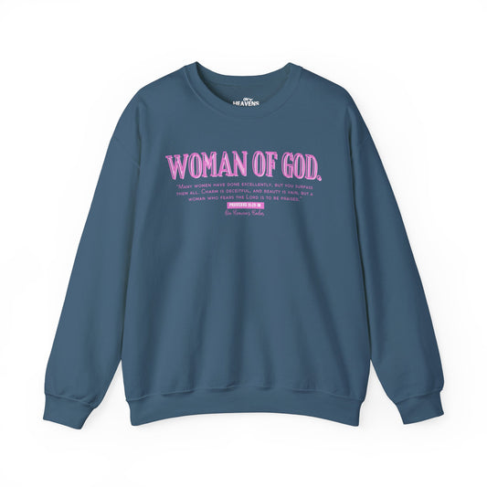 Woman Of God (pink) Crewneck