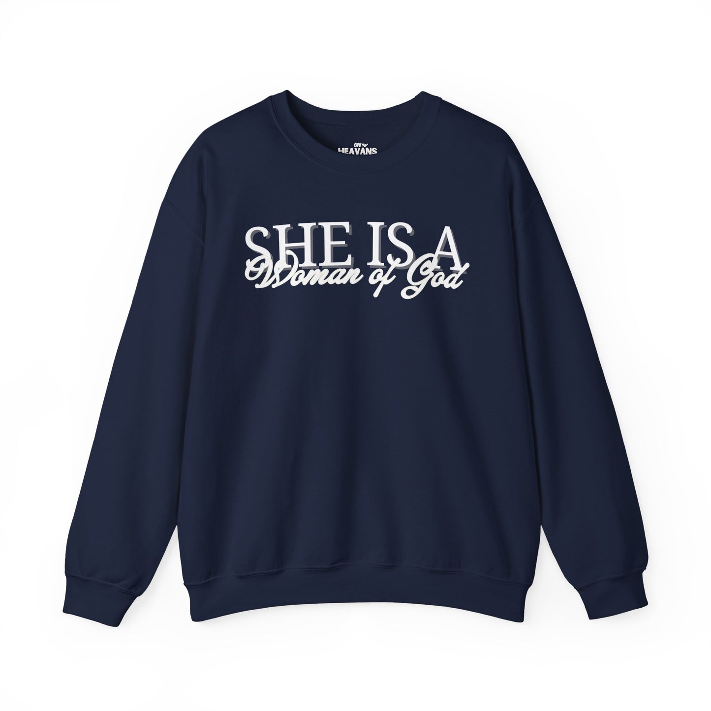 She is a woman of God Crewneck (white)